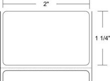  Zebra 2 x 1 in Direct Thermal Paper Labels Z-Perform