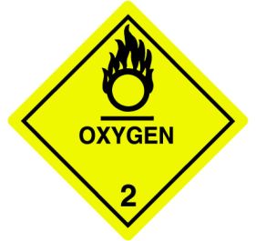 Warning Oxygen Shipping Labels