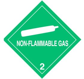 Warning Non-Flammable Gas Shipping Labels