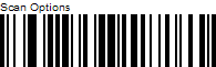 1D barcode of the LS2208 scan option configuration