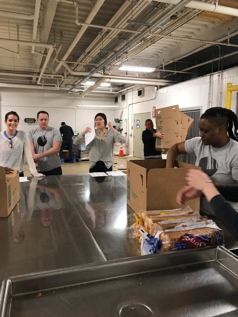 Barcodes volunteers at the Greater Chicago Food Depository